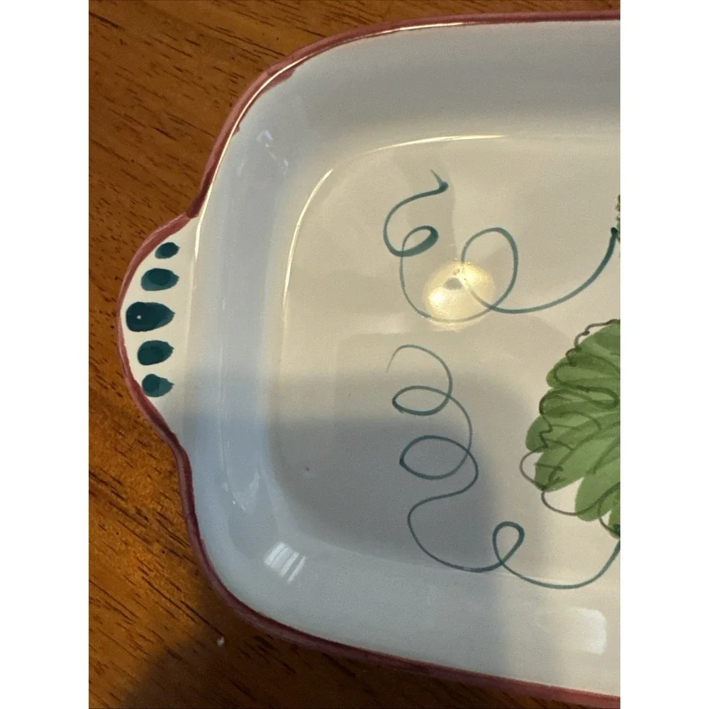 Deruta Signed Hand painted‎ In Italy Serving Dish Tray Platter 11x5
